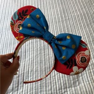 Handmade Disney Rifle Paper Co Floral Minnie Mouse Ears Headband